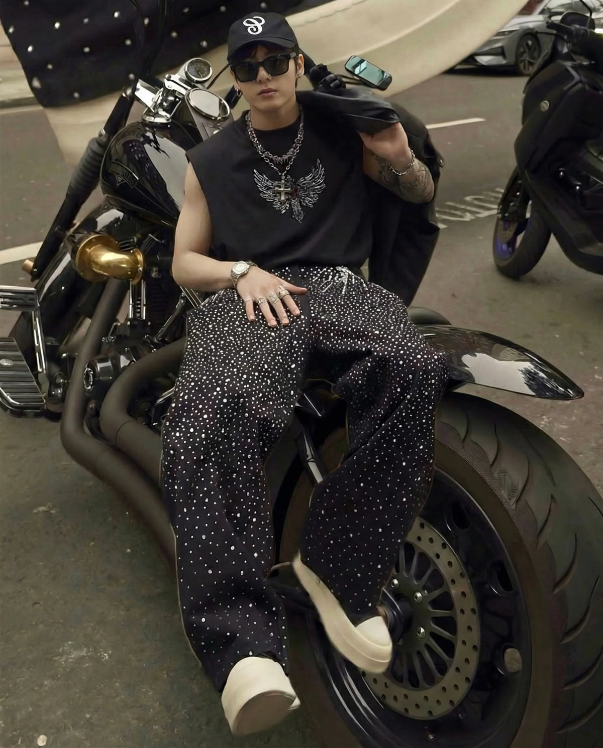 【GR81】Radiant Rhinestone Pants