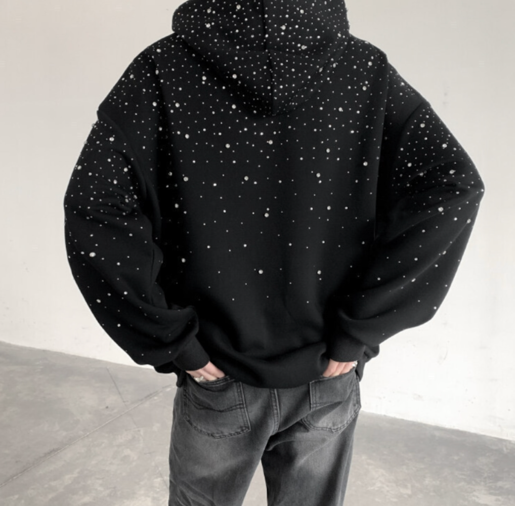 【GR55】Rhinestone Gem Hoodie