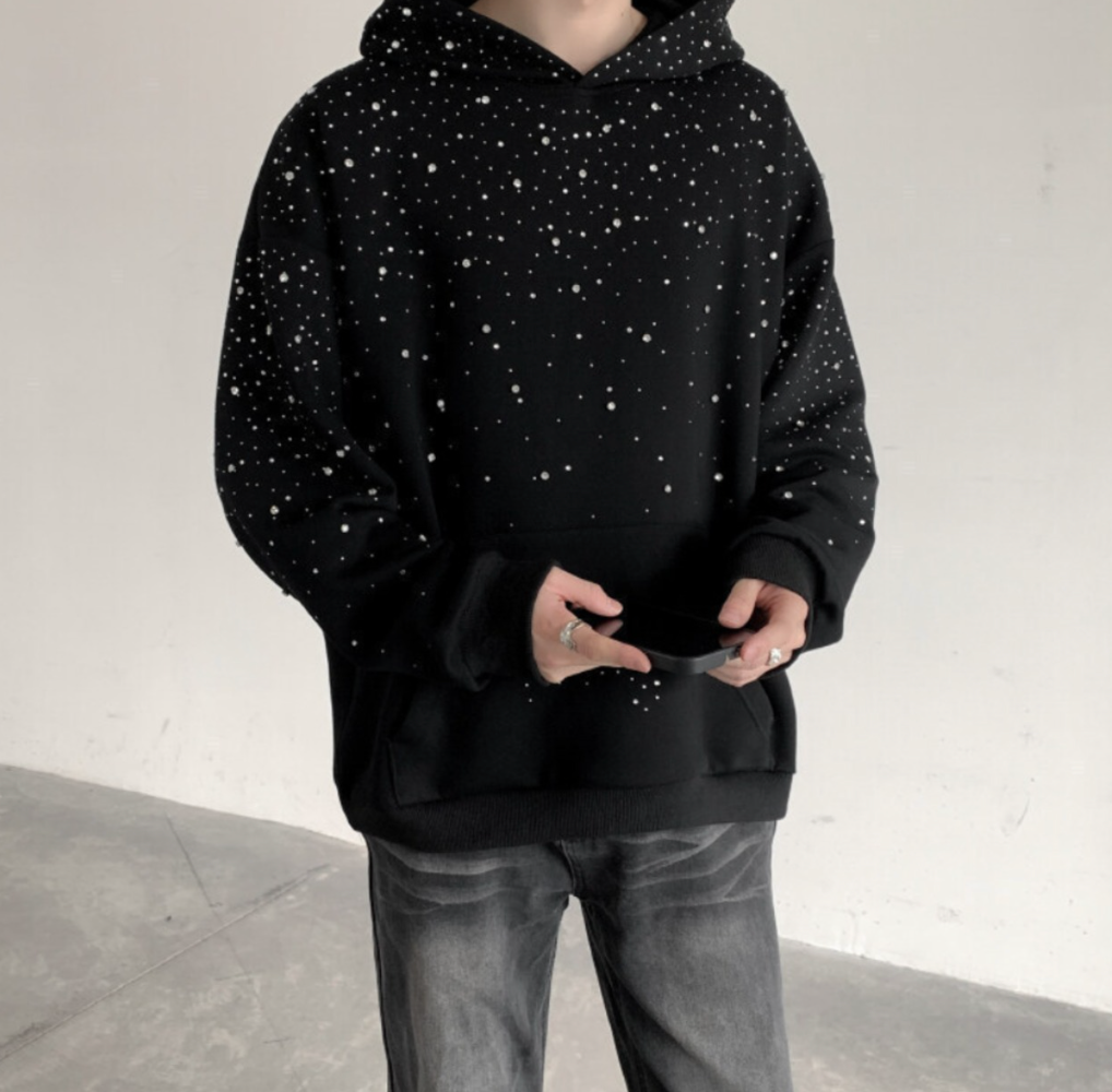 【GR55】Rhinestone Gem Hoodie