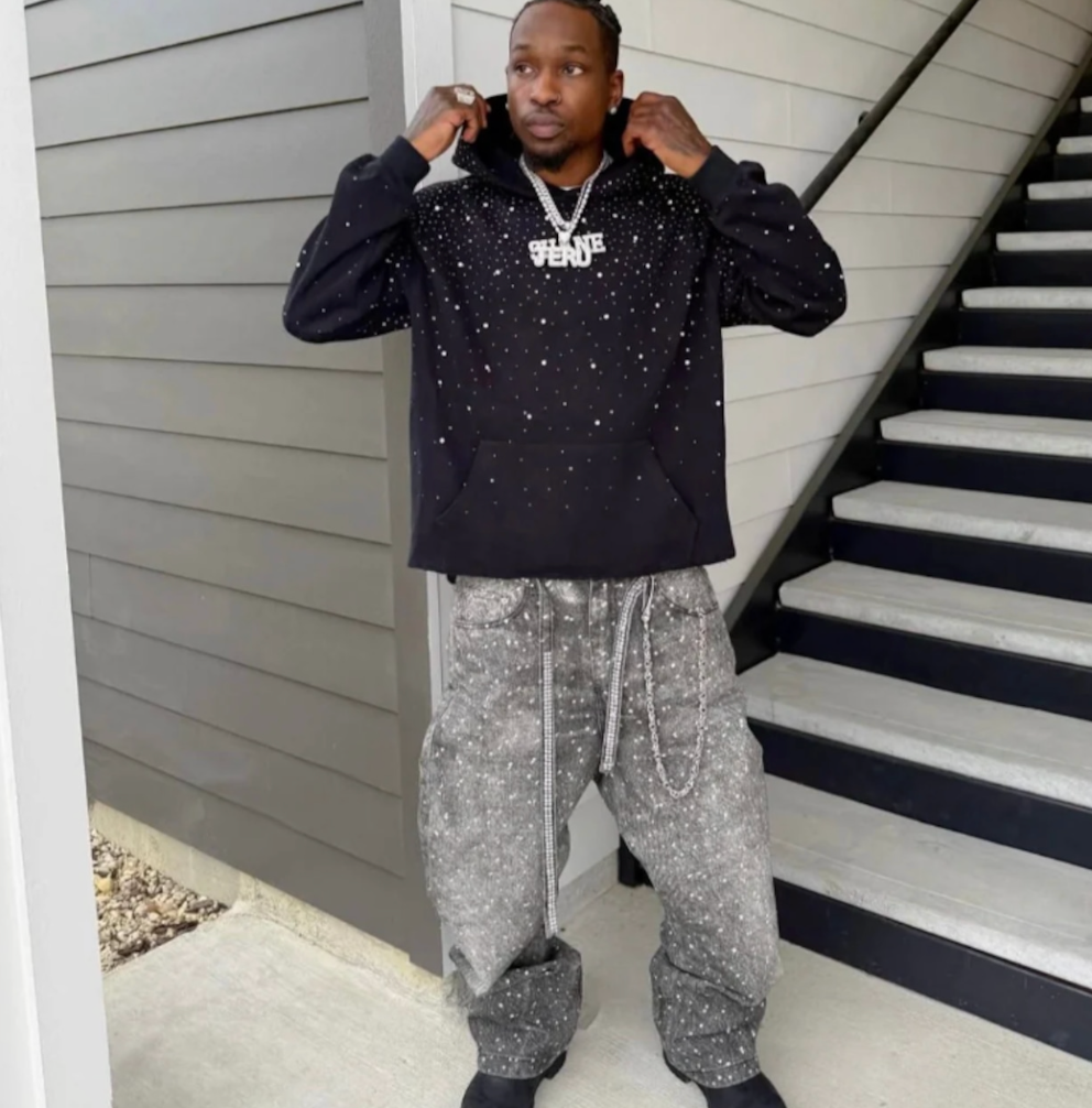 【GR55】Rhinestone Gem Hoodie