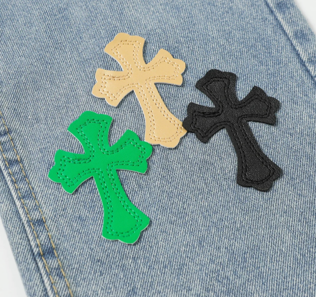 【GR46】Colored Cross Straight Denim