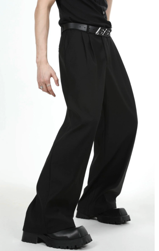 【GR42】Oversize Double Tailored Jacket & Wide-leg Trousers Setup(Pants)