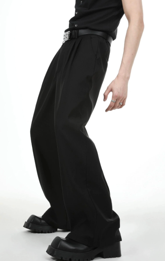 【GR42】Oversize Double Tailored Jacket & Wide-leg Trousers Setup(Pants)