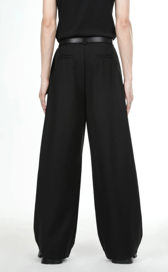 【GR42】Oversize Double Tailored Jacket & Wide-leg Trousers Setup(Pants)