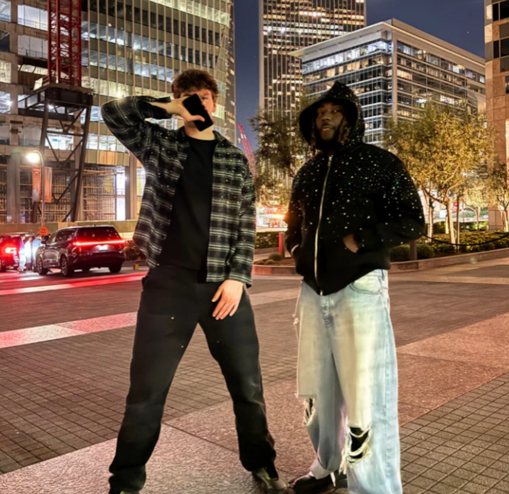 【GR54】Rhinestone Gem Zip Hoodie