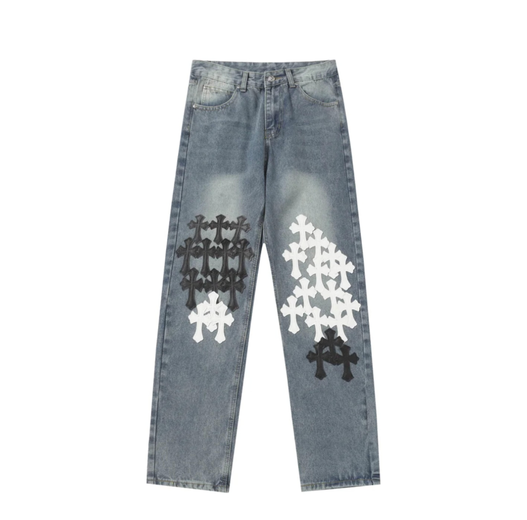 【GR47】Cross Straight Denim