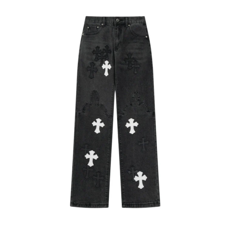 【GR51】Cross Denim Black