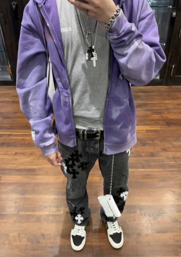 【GR51】Cross Denim Black