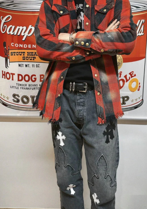 【GR51】Cross Denim Black