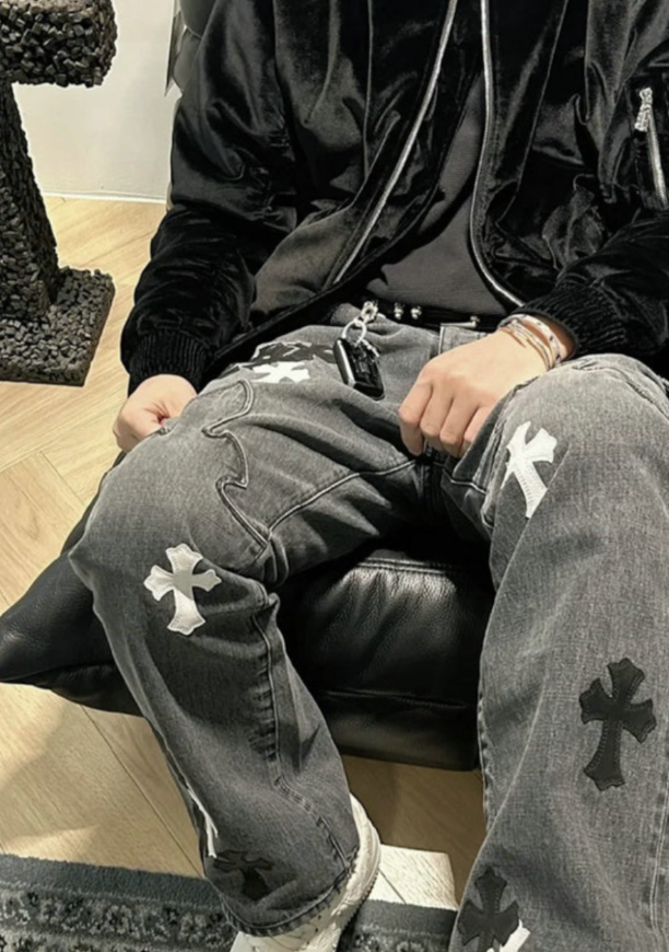 【GR51】Cross Denim Black