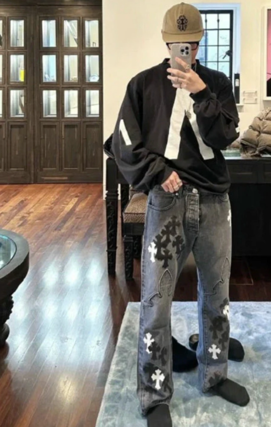 【GR51】Cross Denim Black