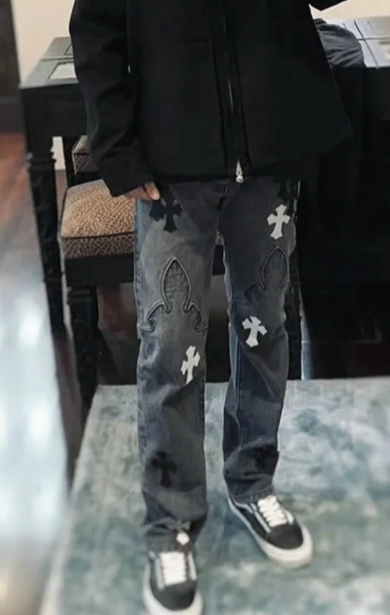 【GR51】Cross Denim Black