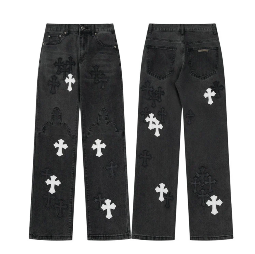 【GR51】Cross Denim Black