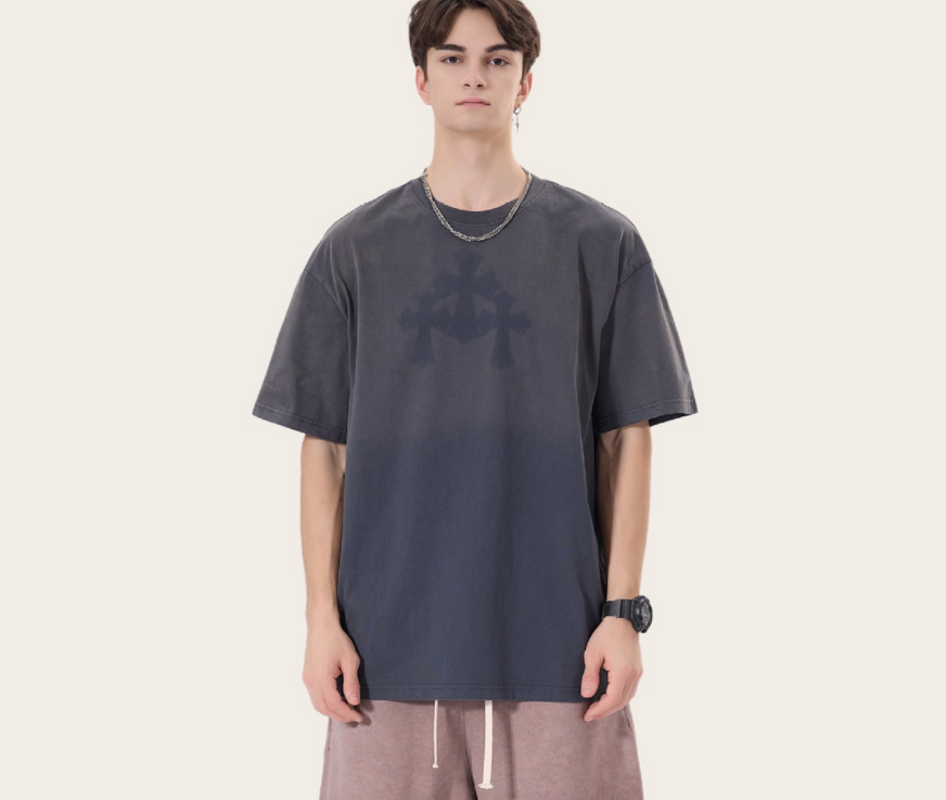 【GR03】Cross Faded Tee