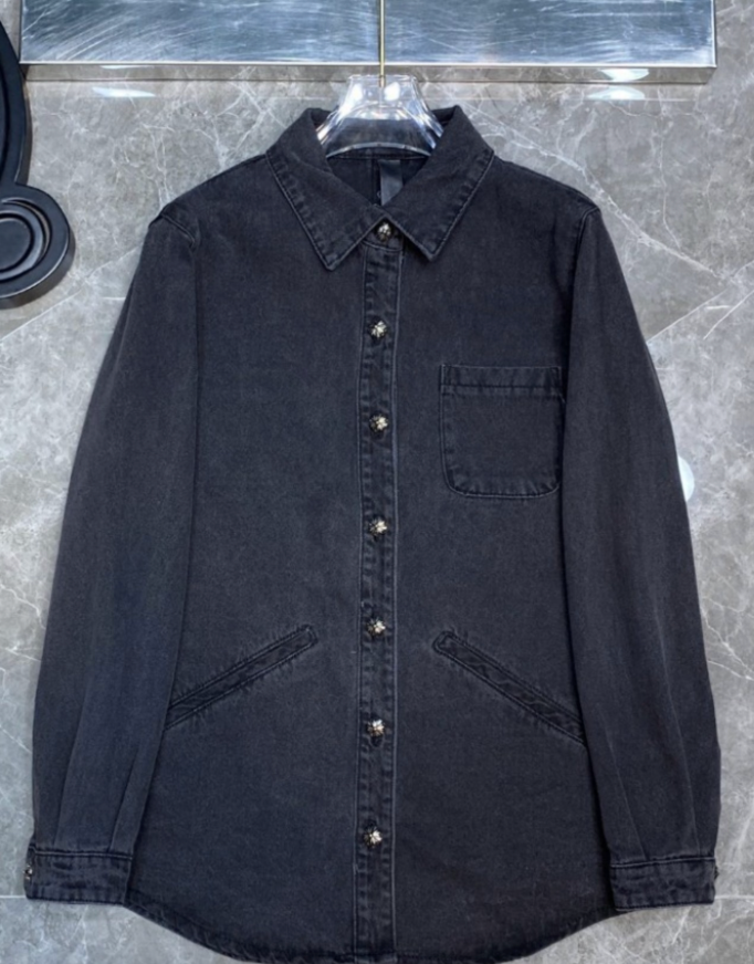 【GR57】Oversized Leather Cross Denim Jacket