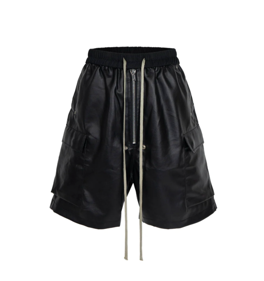 【GR52】Matte Coated Cargo Half Pants