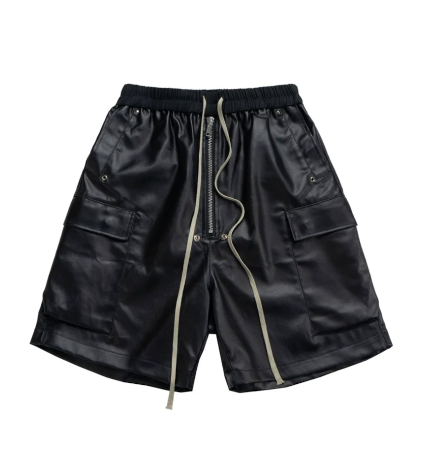 【GR52】Matte Coated Cargo Half Pants