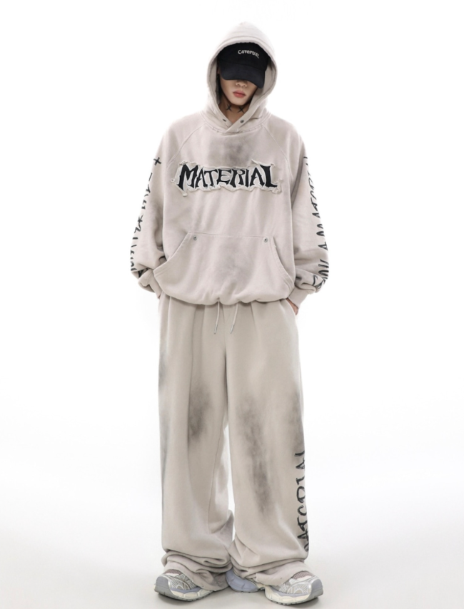 【GR46】Unisex Material Dirt Hoodie