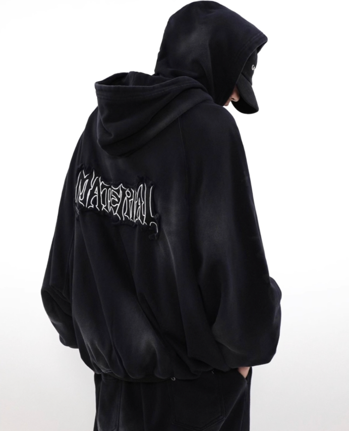 【GR46】Unisex Material Dirt Hoodie