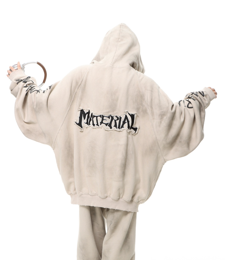 【GR46】Unisex Material Dirt Hoodie