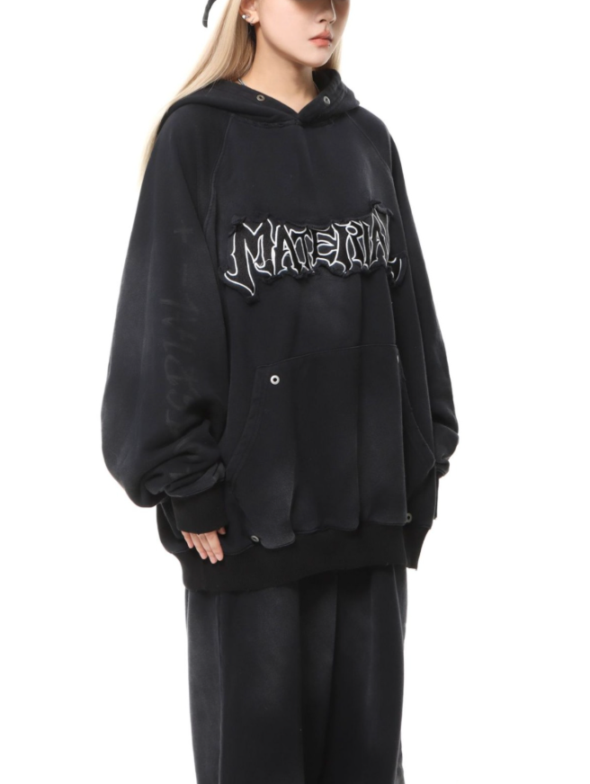 【GR46】Unisex Material Dirt Hoodie
