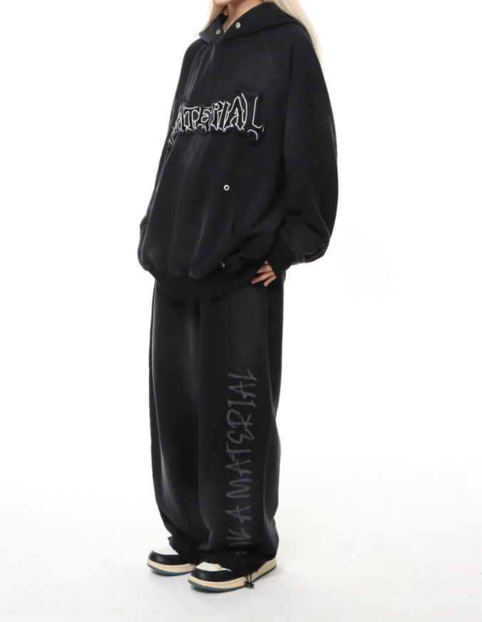 【GR47】Unisex Material Dirt Sweat Pants