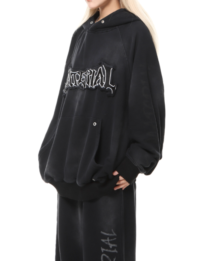 【GR46】Unisex Material Dirt Hoodie