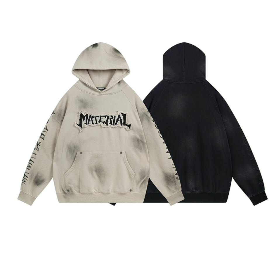 【GR46】Unisex Material Dirt Hoodie