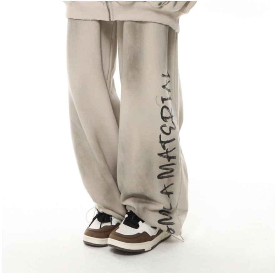 【GR47】Unisex Material Dirt Sweat Pants