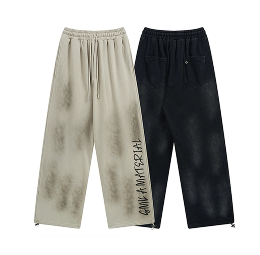 【GR47】Unisex Material Dirt Sweat Pants