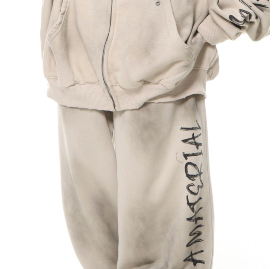 【GR47】Unisex Material Dirt Sweat Pants