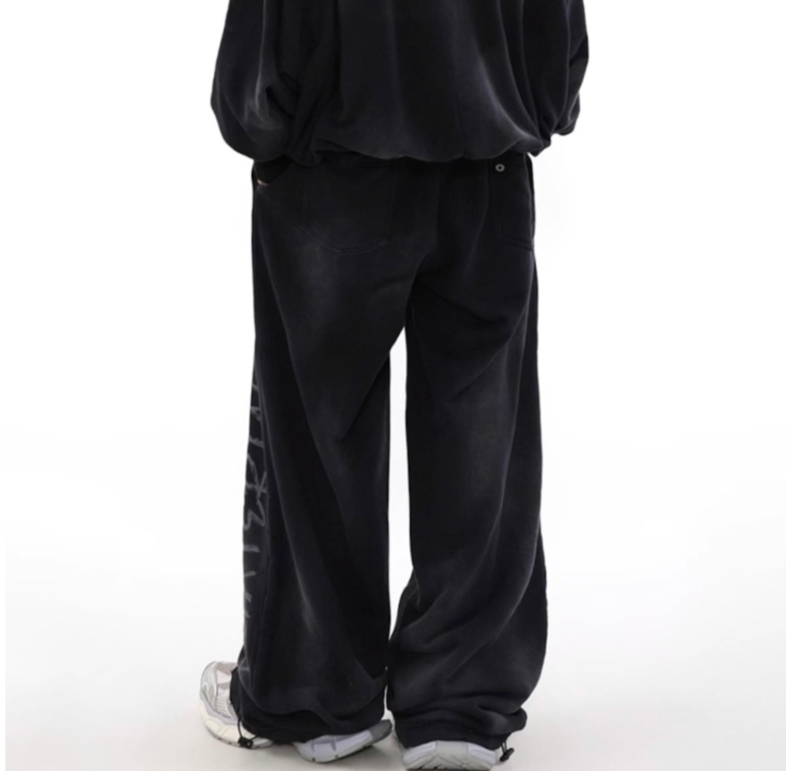 【GR47】Unisex Material Dirt Sweat Pants