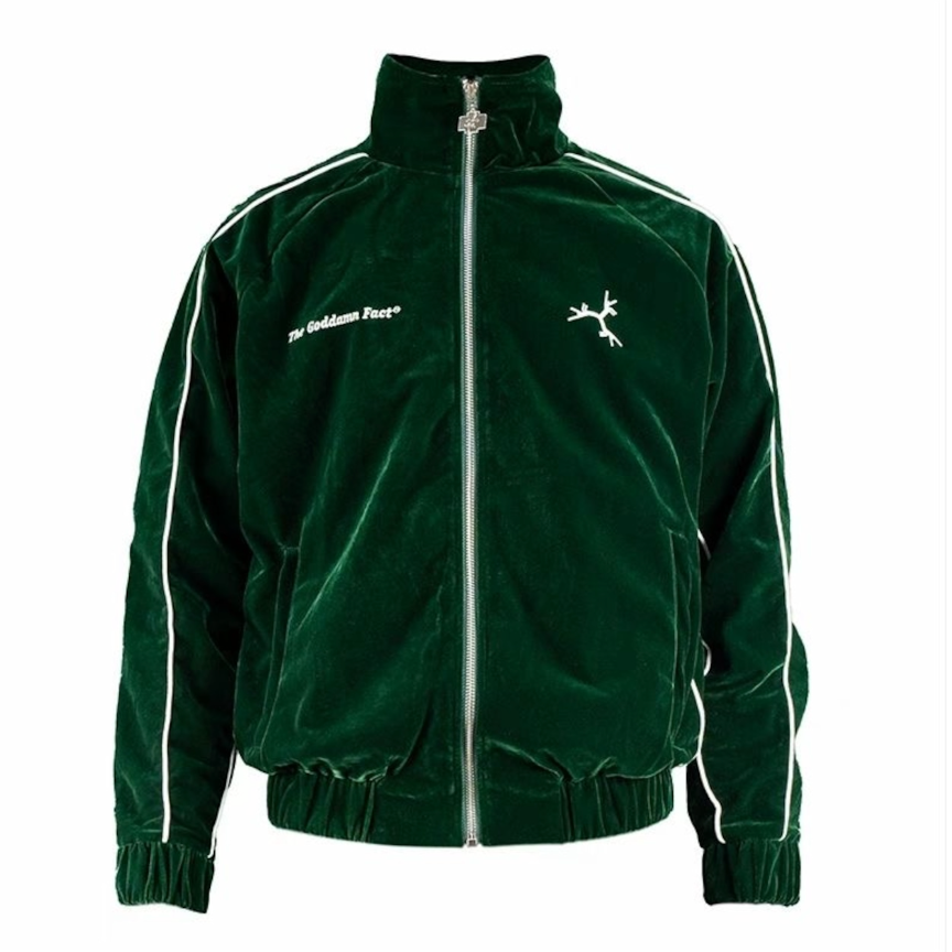 【GR17】Velvet Line Jacket Green