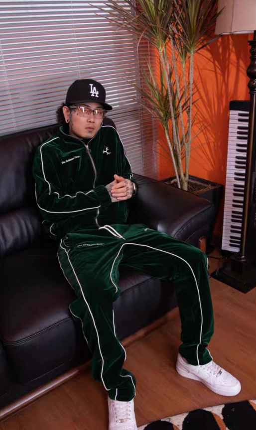 【GR20】Velvet Line Pants Green