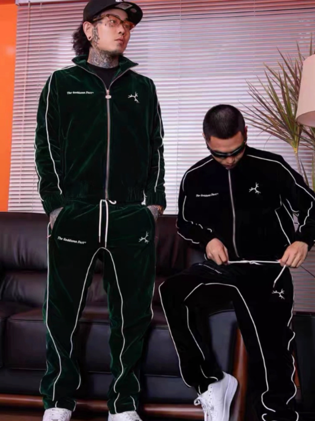 【GR17】Velvet Line Jacket Green