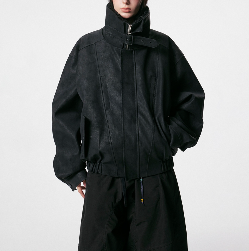 【GR56】Black Route Cozy Neck Jacket