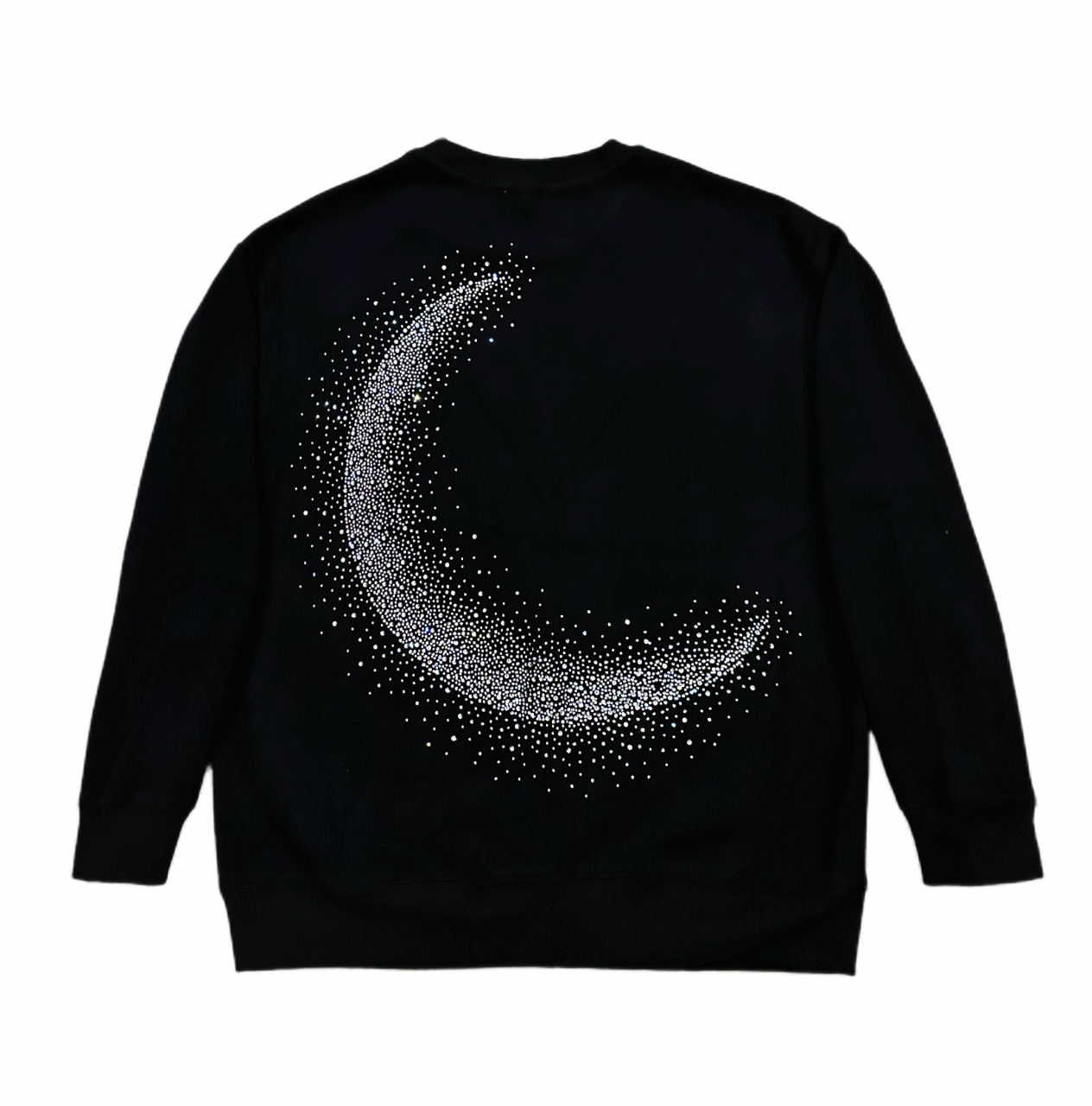【GR76】Rhinestone Gem Moon Sweatshirt