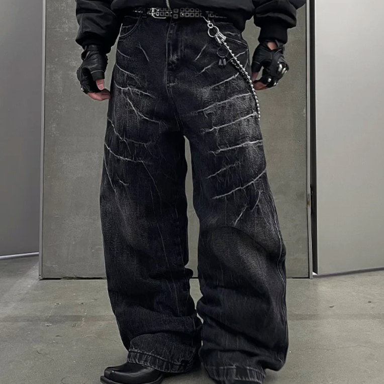 【GR82】Ravage Loose Denim Pants