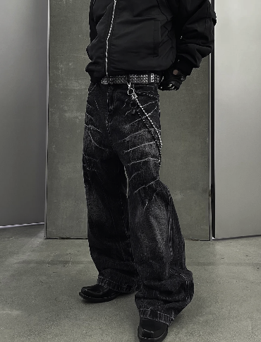 【GR82】Ravage Loose Denim Pants