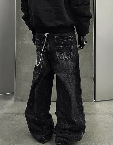 【GR82】Ravage Loose Denim Pants