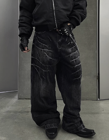 【GR82】Ravage Loose Denim Pants