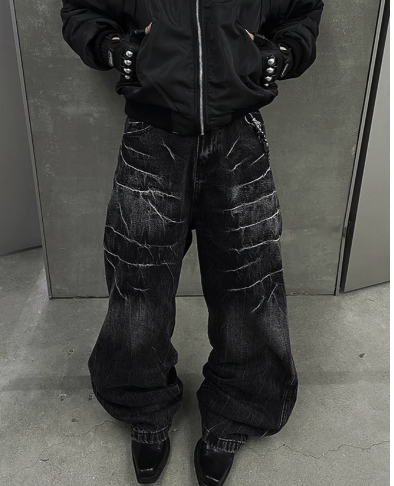 【GR82】Ravage Loose Denim Pants