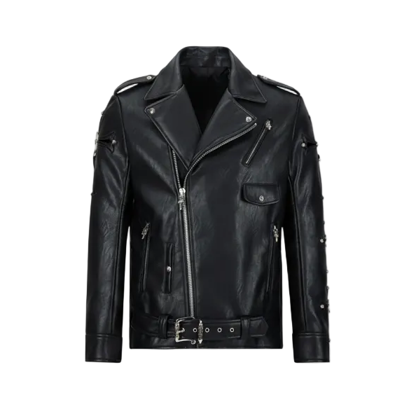 【GR87】Black Mass Leather Jacket