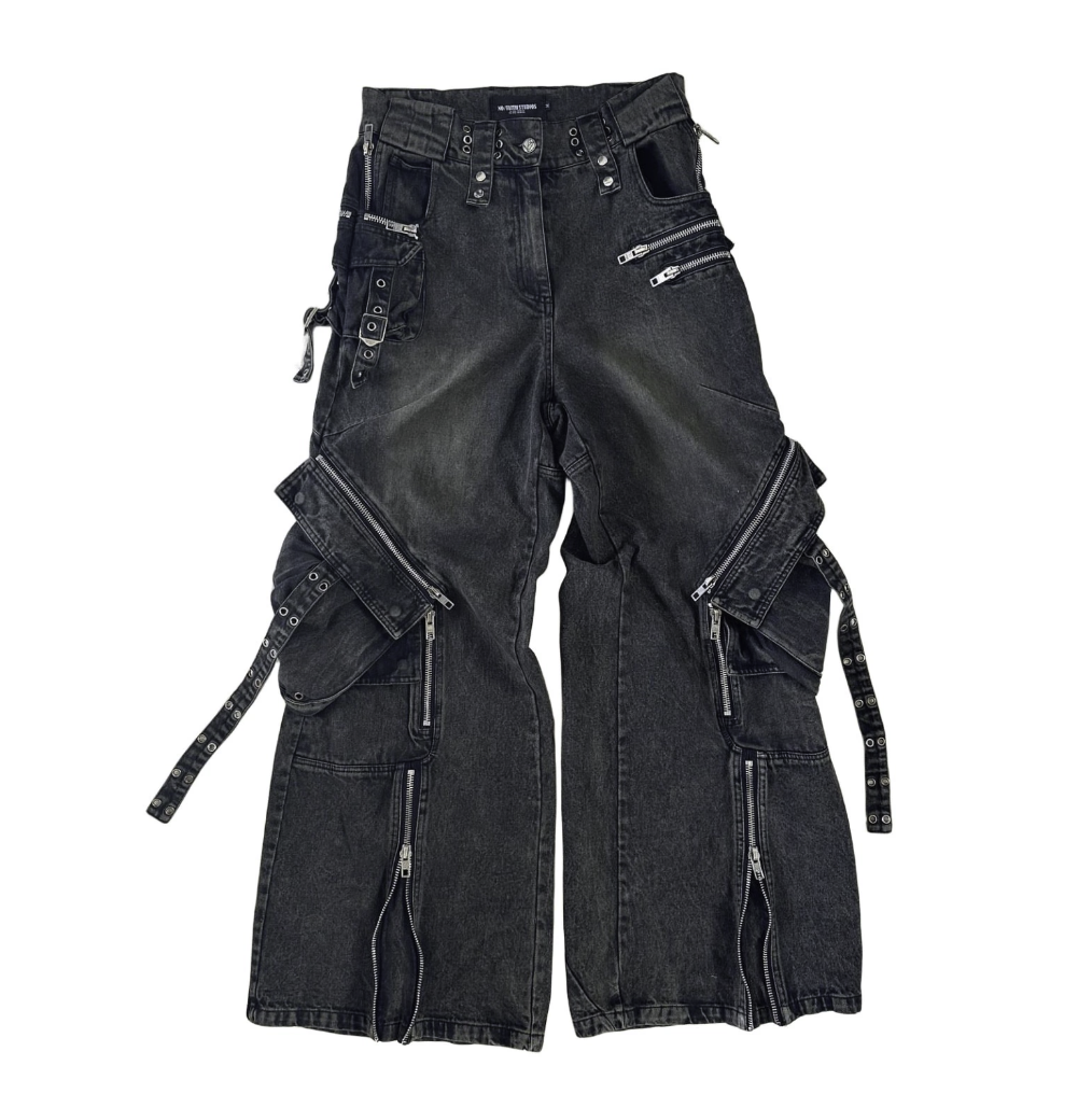 【GR90】Multi-Zip Baggy Denim