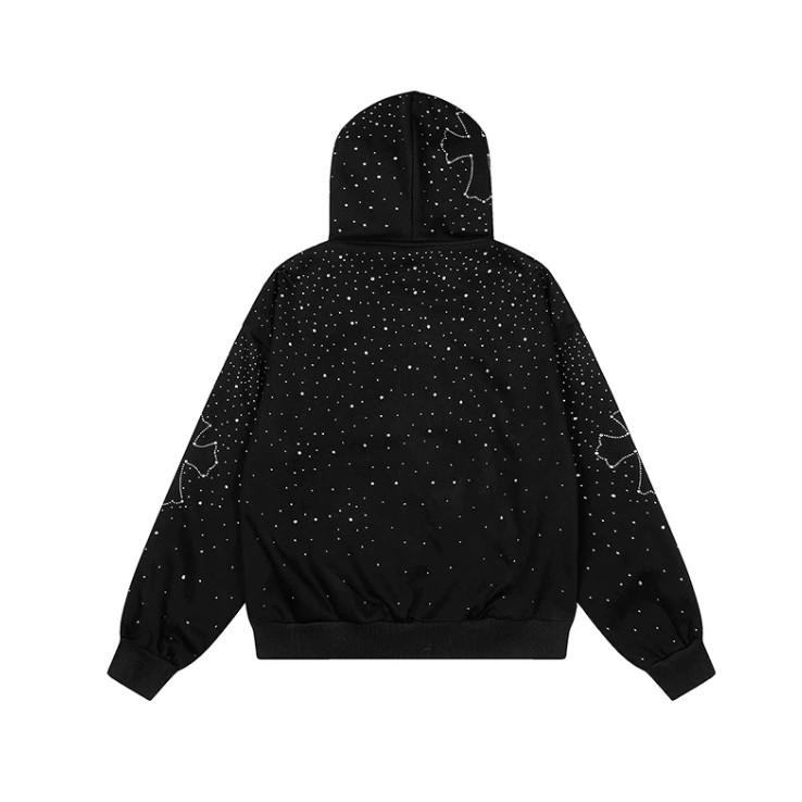 【GR91】Crossline Gem Zip Hoodie