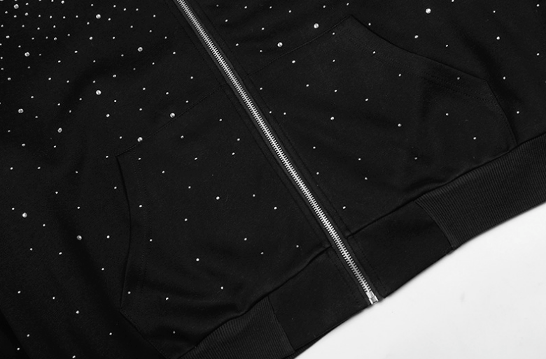 【GR91】Crossline Gem Zip Hoodie