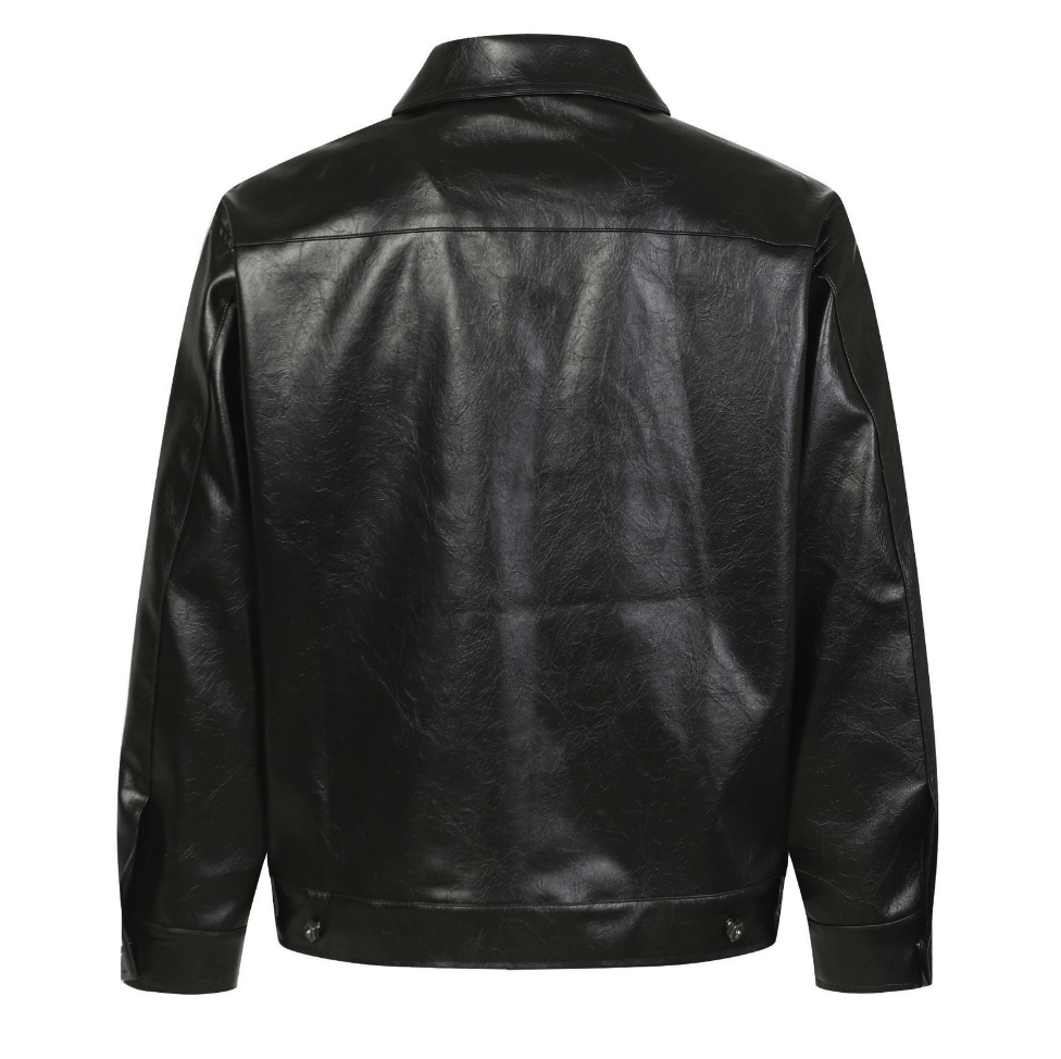 【GR94】Spider Web Leather Jacket