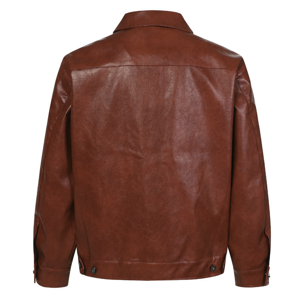 【GR94】Spider Web Leather Jacket