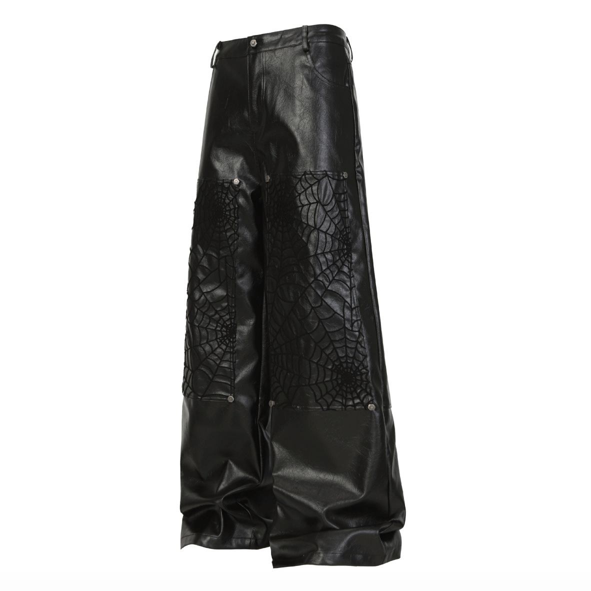 【GR95】Spider Web Leather Pants