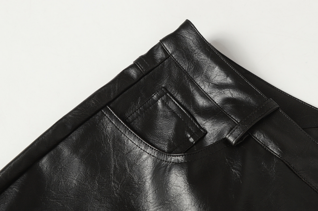 【GR95】Spider Web Leather Pants